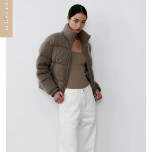 The Curated 100% Cashmere Down Jacket in Bracken Color